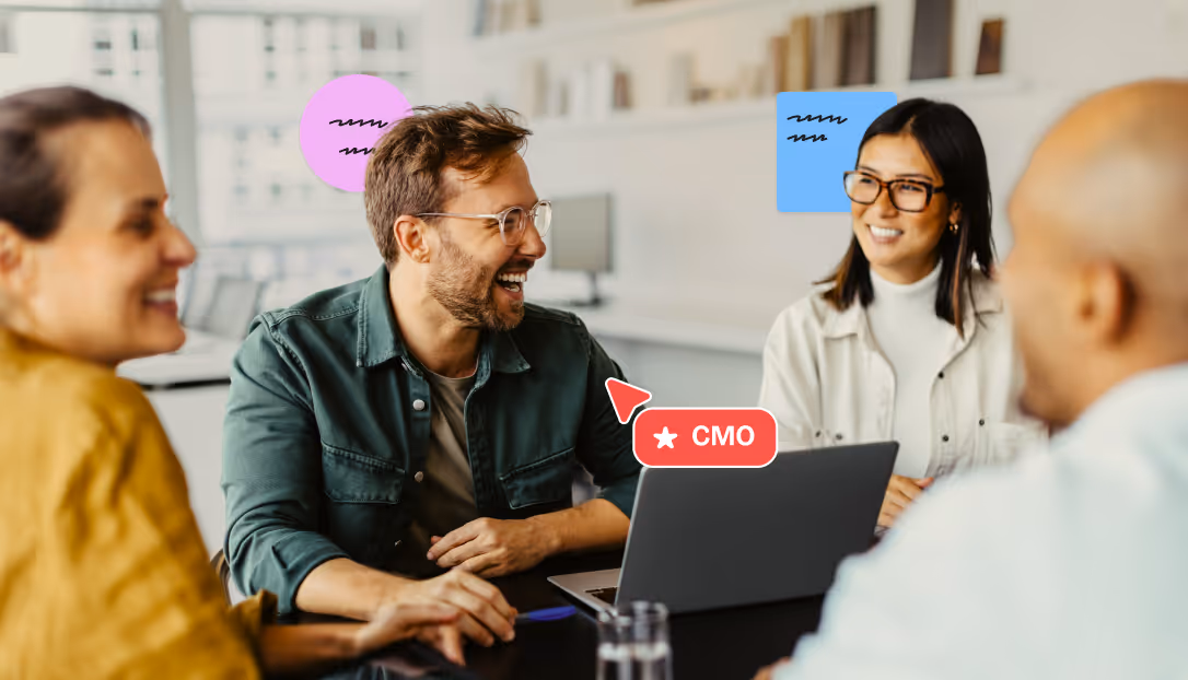 Marketing team meeting illustrating how to build omnichannel campaigns that converts using Mural. 