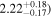 $2.2{2}_{-0.17}^{+0.18})\,$