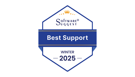 Software suggest 2025 best support award badge