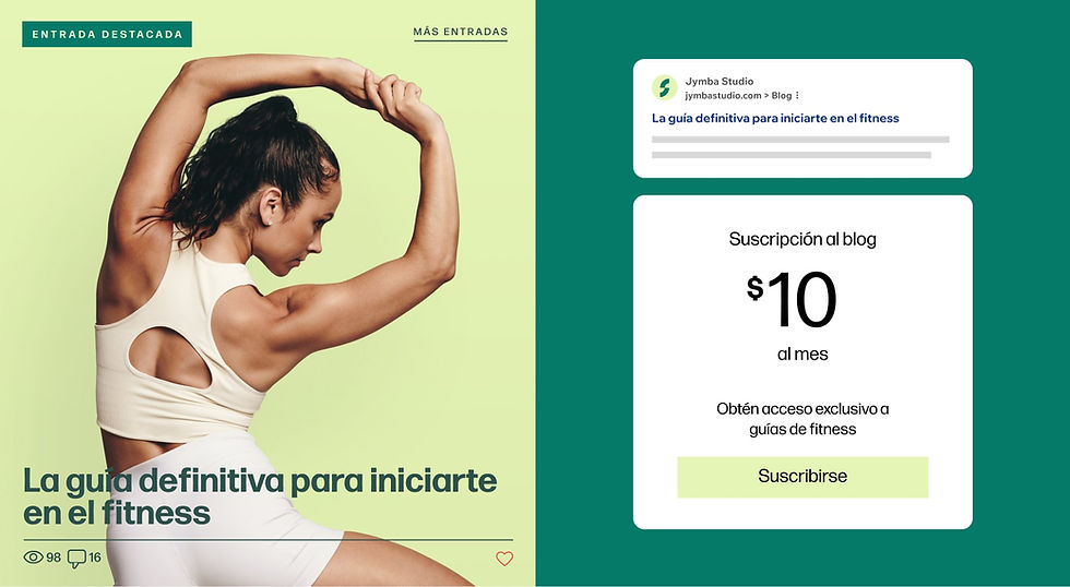 Funcionalidades de sitio web para blogs.