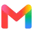 Gmail 로고로, 봉투를 연상하며 색상이 다채로운 'M' 형태입니다.